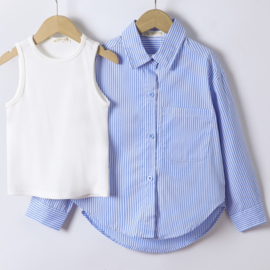 Like me top & blouse - blauw