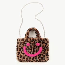 Soft smiley bag - leopard