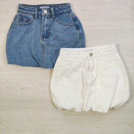 Girls Balloon Denim Skirt