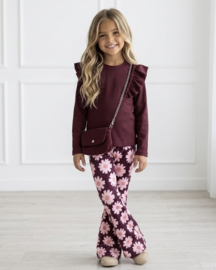 Bagged ruffled longsleeves - bordeaux