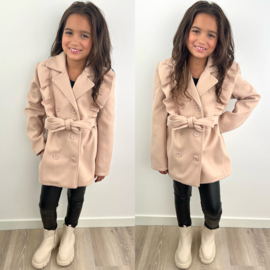 Ruffled Trenchcoat - Beige