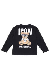 Icon shades bear longsleeve - zwart