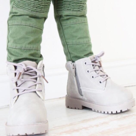 Grey Little timby boots