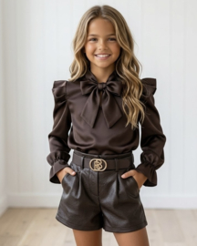 Bow-tiful Blouse - bruin