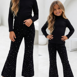 Diamond Flared Jeans - zwart