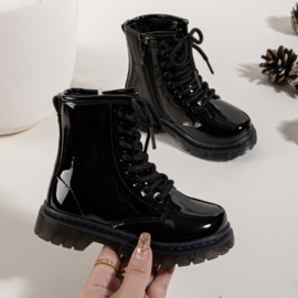 Black shiny boots