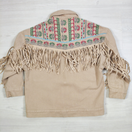 Your Boho Fringe Jacket - beige