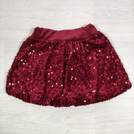 Velvet Sequin Party Skirt - bordeaux