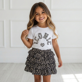 ICONIC Leopard Ruffle Set - zwart