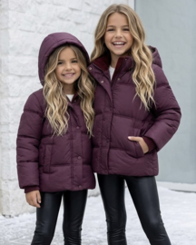 Winter puffer jacket - burgundy