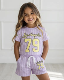 LA 79 Stripes Set - paars/geel