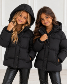 Winter puffer jacket - zwart