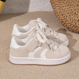 Move it sneakers - beige (met klittenband)