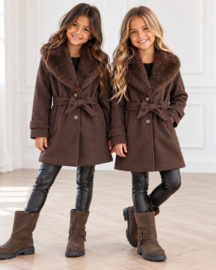 Elegant coat - bruin