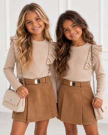 Bagged ruffled longsleeves - beige