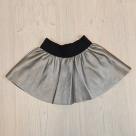 Baby Circle leather skirt - Silver