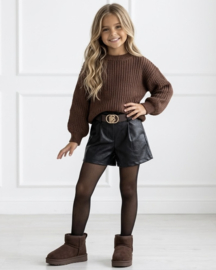 Cozy Balloon Knit Sweater - bruin