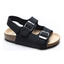 Buckled boys sandals (met klittenband) - zwart