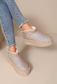 Glitter winter boots - gold