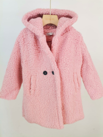 Hooded teddy jacket - pink