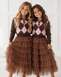 Your Preppy Tulle Skirt Set - bruin