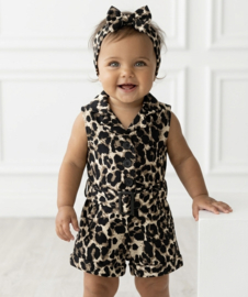 Baby leopard playsuit