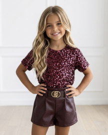 Sparkle Queen Top - bordeaux