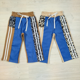 Striped leopard pants