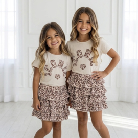 ICONIC Leopard Ruffle Set - beige (verzenddatum 24 apr)