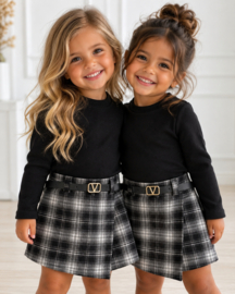 Classic Check Skort - zwart