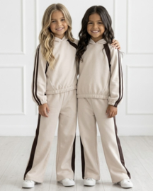 Retro Stripe Flare Set - beige