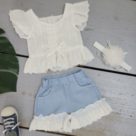 Little lace en denim set