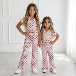 Girls Vintage Dot Set - roze