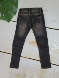 Zipped & distressed jeans - black