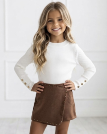 Rebel Studs Skort - bruin (verzenddatum 25 sep)