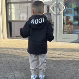 Icon hooded spring jacket - zwart