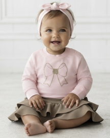 Golden bow sweater - Pink