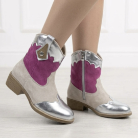 Colored cowboy boots - silver