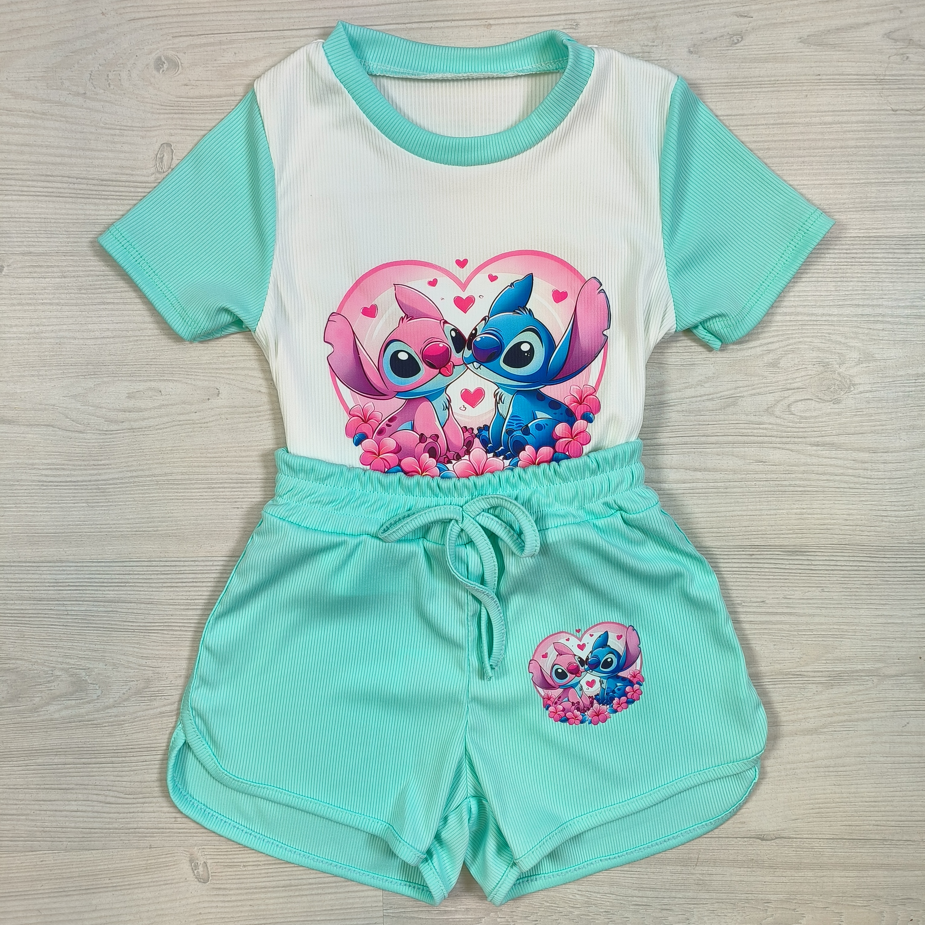 Angel & Stitch in love set - mint