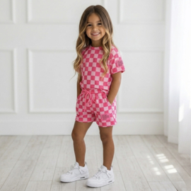 Checkerboard Vibes Summer Set - roze