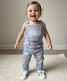 Denim & Flower baby set