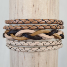 Only leather bracelet - Beige