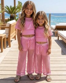 Mesh Beach Chic Set - roze
