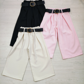 Flow Belted Pants - zwart