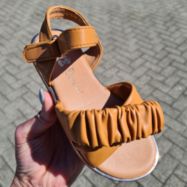 Something pleated sandal - Camel