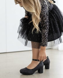 Glittery heels - zwart