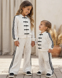 Your Lace Bow Tracksuit - wit
