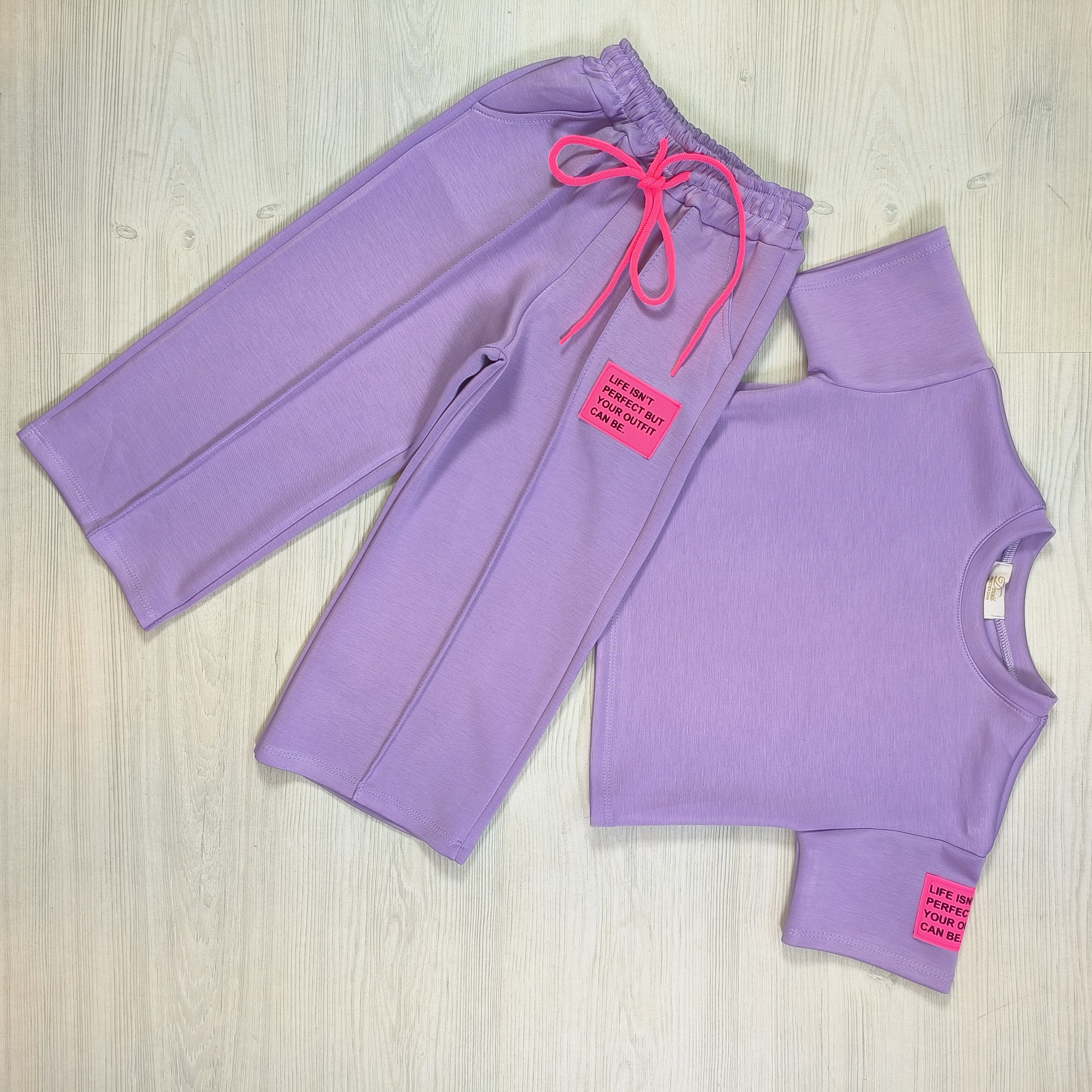 Comfy life pantalon set - paars