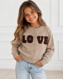 Love Knit Cardigan - taupe (verzenddatum 9 okt)