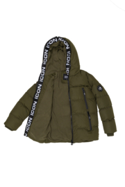 ICON Urban Zip Puffer Jacket - Army Green (verzenddatum 16 okt)